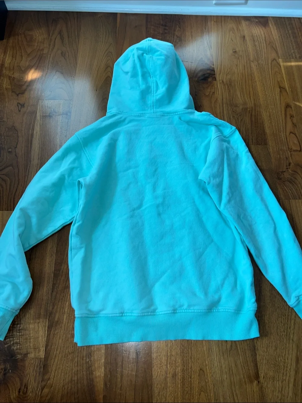 Overtime Logo Crewneck Hoodie in Aqua Blue